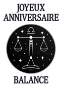 &Eacute;quilibre astral pour un anniversaire Balance